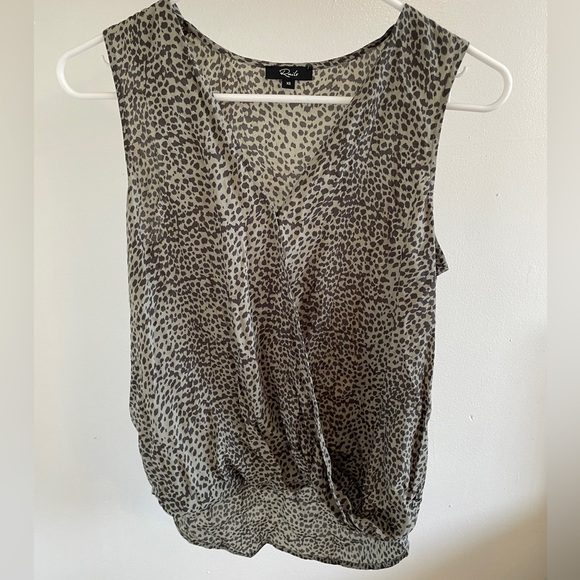 Rails Rose Lynx Print Wrap Tank Tan/Brown (XSmall) - Picture 5 of 9